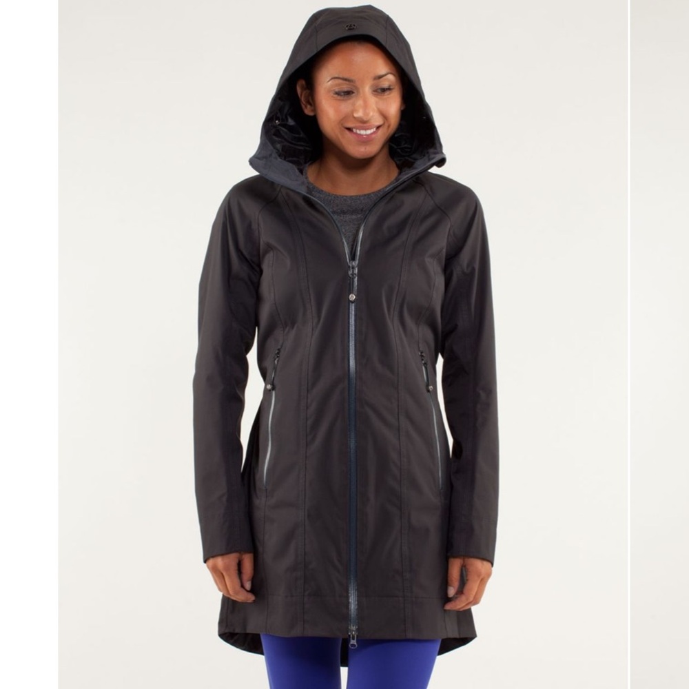 Lululemon athletica black Right as Rain Jacket